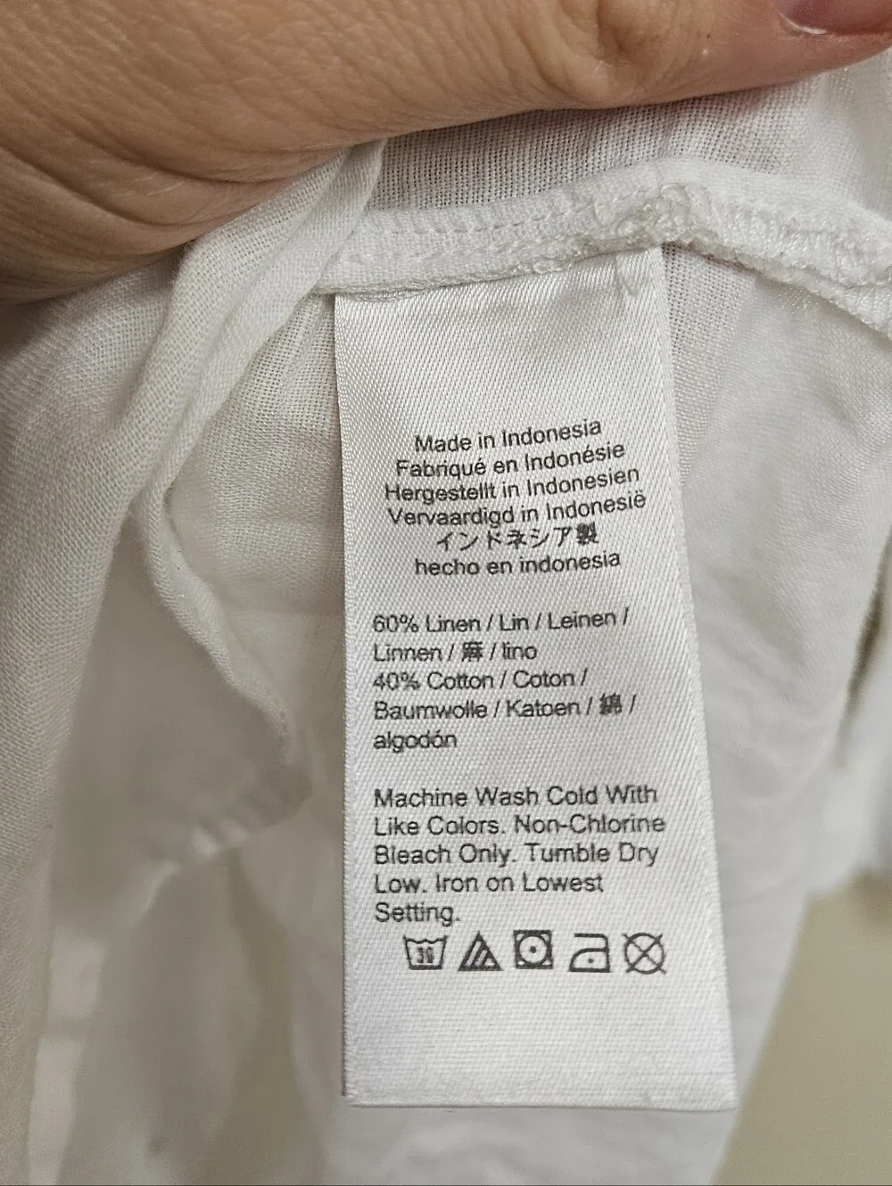 J. Crew Relaxed-Fit Beach Shirt in Linen-Cotton Blend Shirt Coverup White Sz XXL